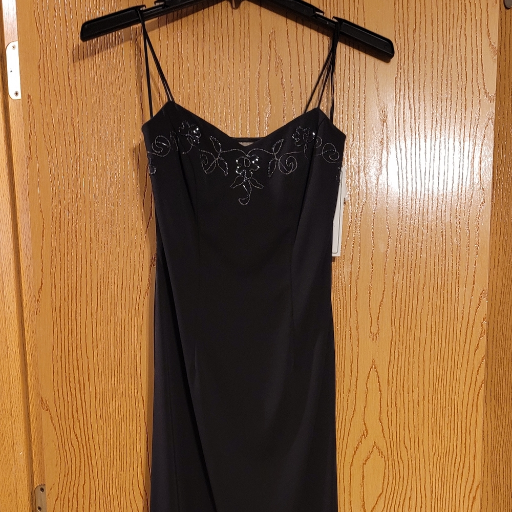 Dave & Johnny Black Prom Dress Sz 1/2